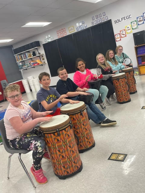 TLC 5th Graders with Drums