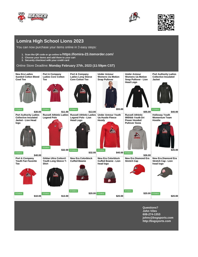 clothing order page 2
